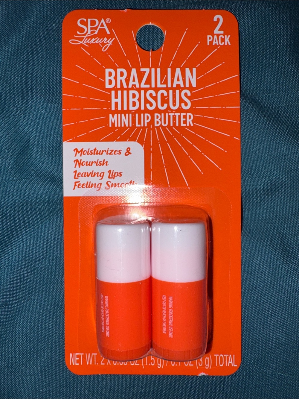 Brazilian Hibiscus Mini Lip Butter - Orange (2 Pack)